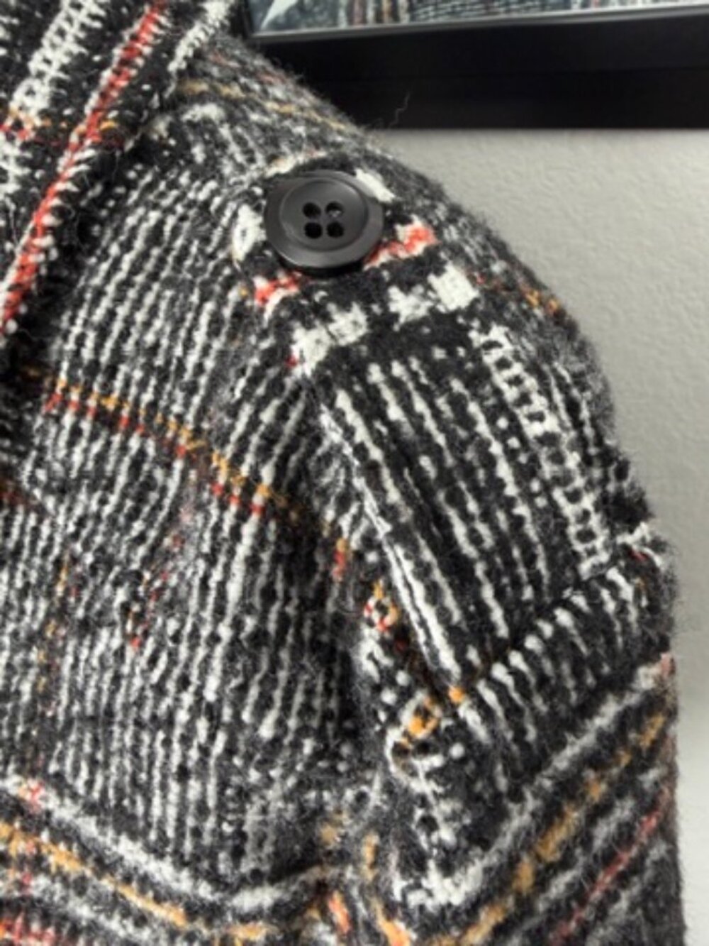 FREE PEOPLE Eisenhower Slouchy Plaid Tweed Jacket Small - Picture 10 of 14
